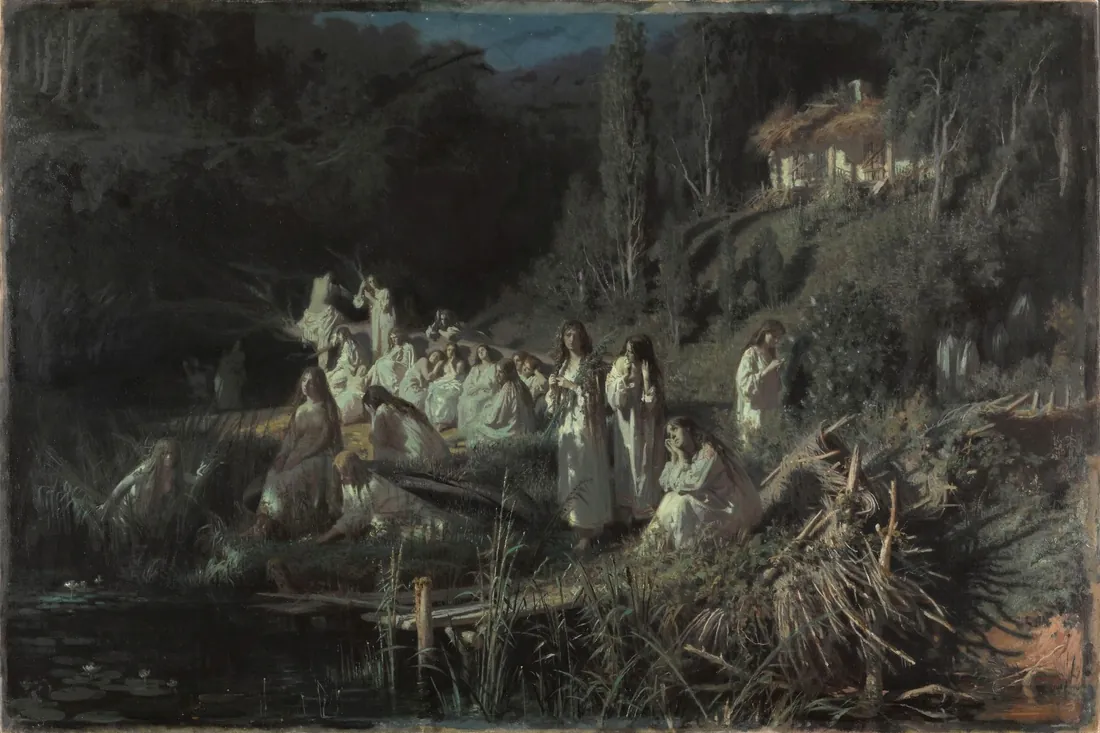 Ivan Kramskoi, Rusalki: zânele nopții la marginea apei — forma pictată, literară, a numelui.