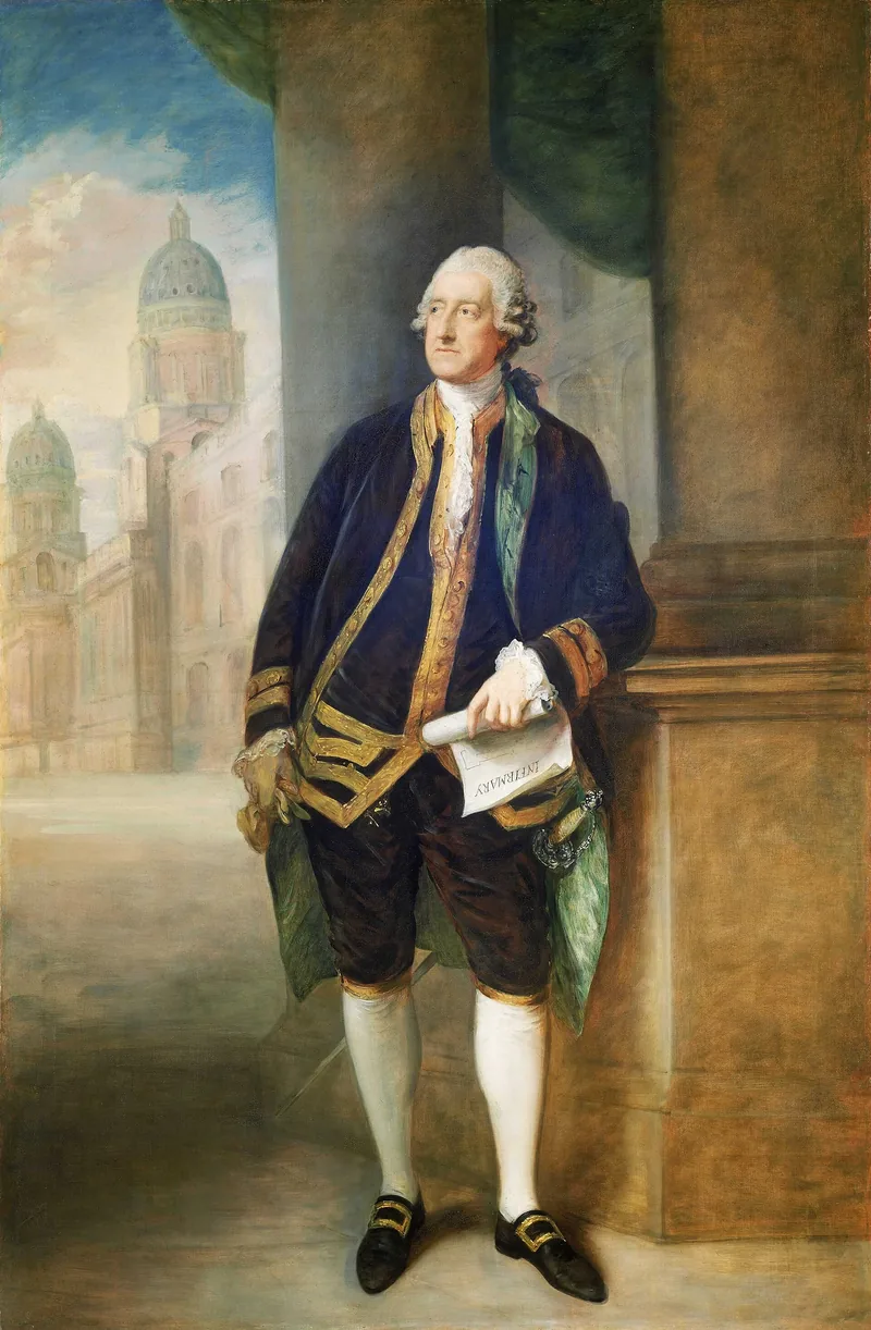 Full-length portrait of Sandwich in Admiralty robes