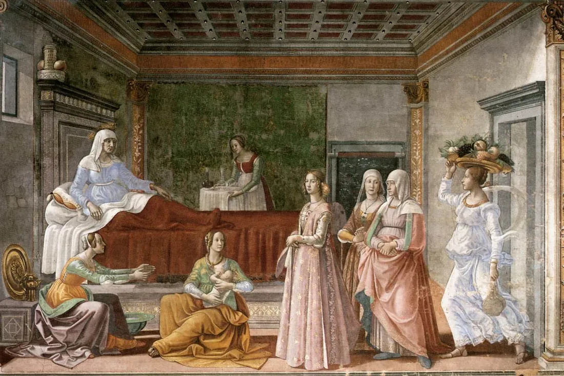 The Nativity of Saint John the Baptist, a fresco by Domenico Ghirlandaio.