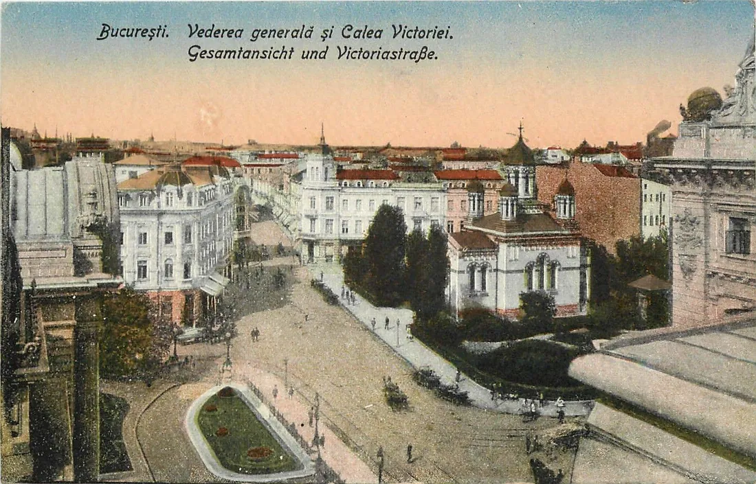 Calea Victoriei, a postcard from around 1900.