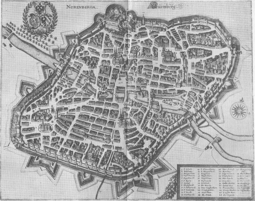 Nürnberg în gravura lui Merian, 1648