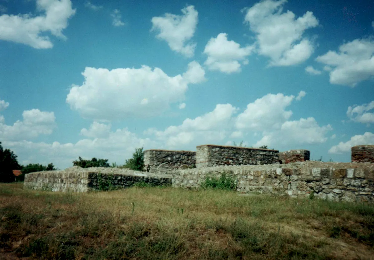 The walls of Sucidava fortress at Corabia
