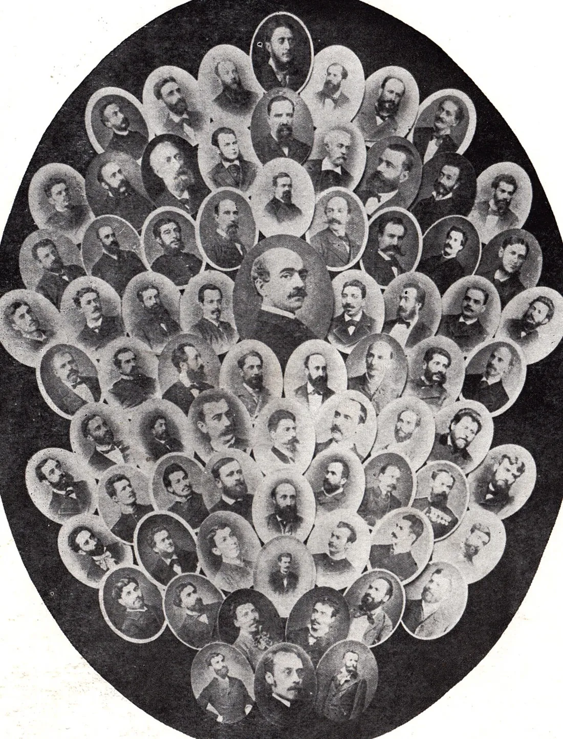 The Junimea group in 1883, one year after the Amintiri serialization