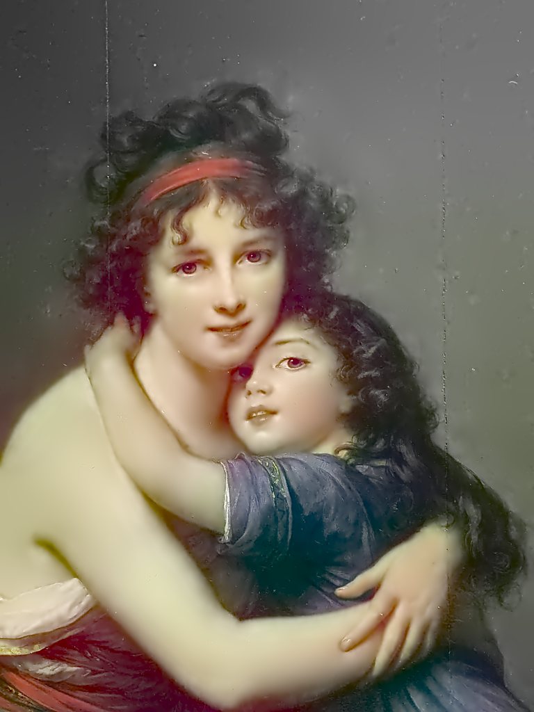 The painting at three months: a face with eyes and colour