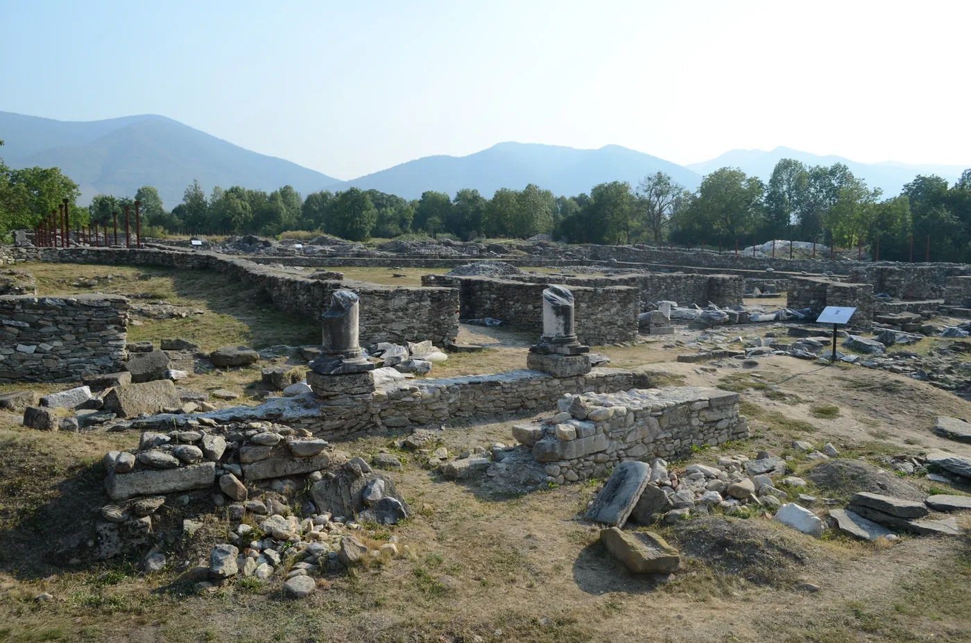 The forum ruins at Ulpia Traiana, with columns