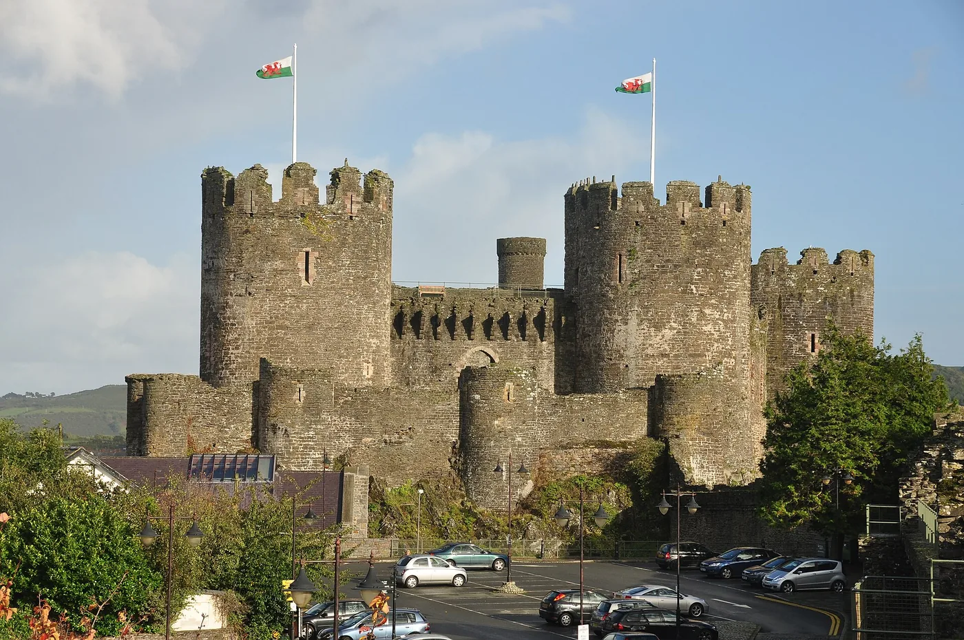 Conwy Castle in Wales, seen across the water