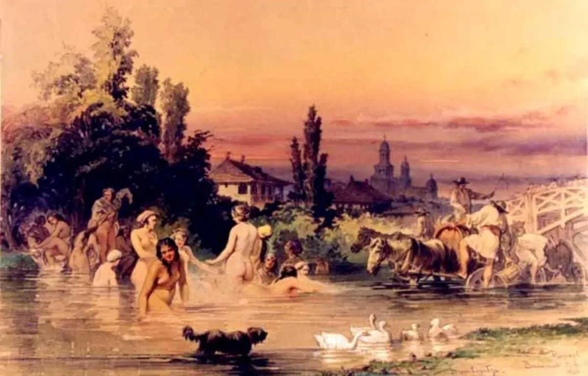 The Dâmbovița in Bucharest, 1868