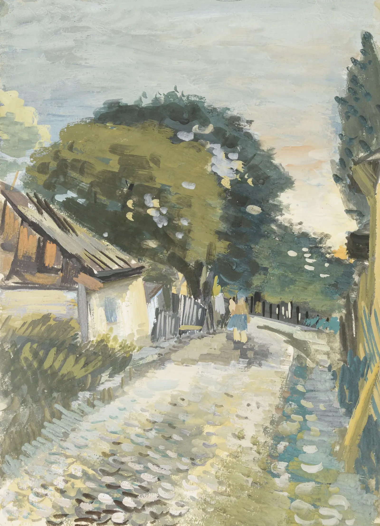 A cobbled mahala street
