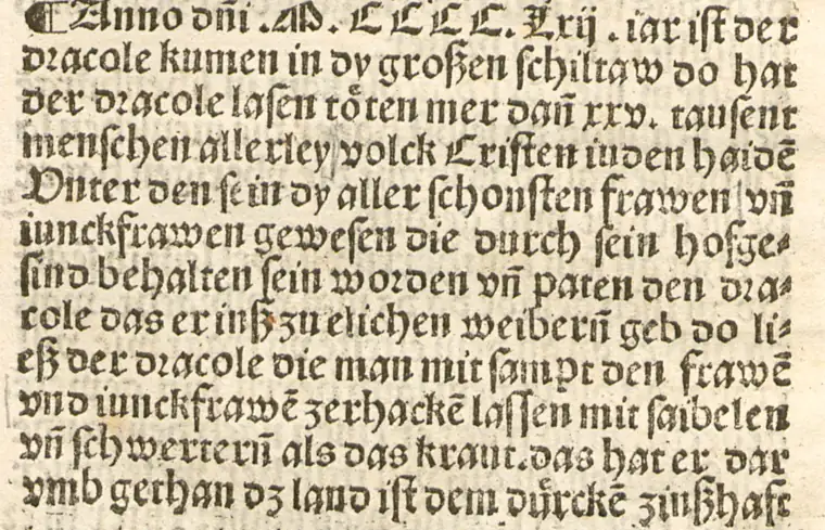 印本原文：Anno domini M.CCCC.LXII. iar ist der dracole kumen in dy großen schiltaw