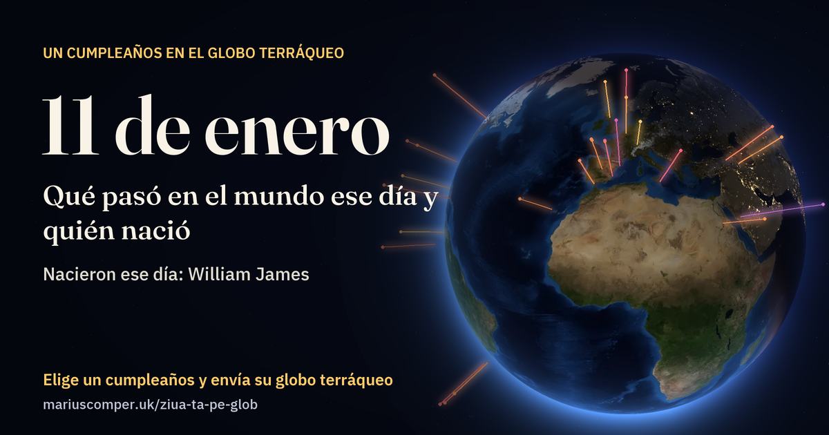 La Tierra el 11 de enero, con los rayos de los acontecimientos del día