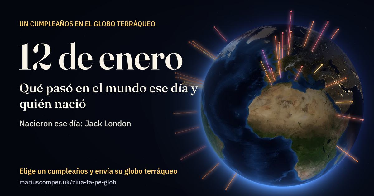 La Tierra el 12 de enero, con los rayos de los acontecimientos del día