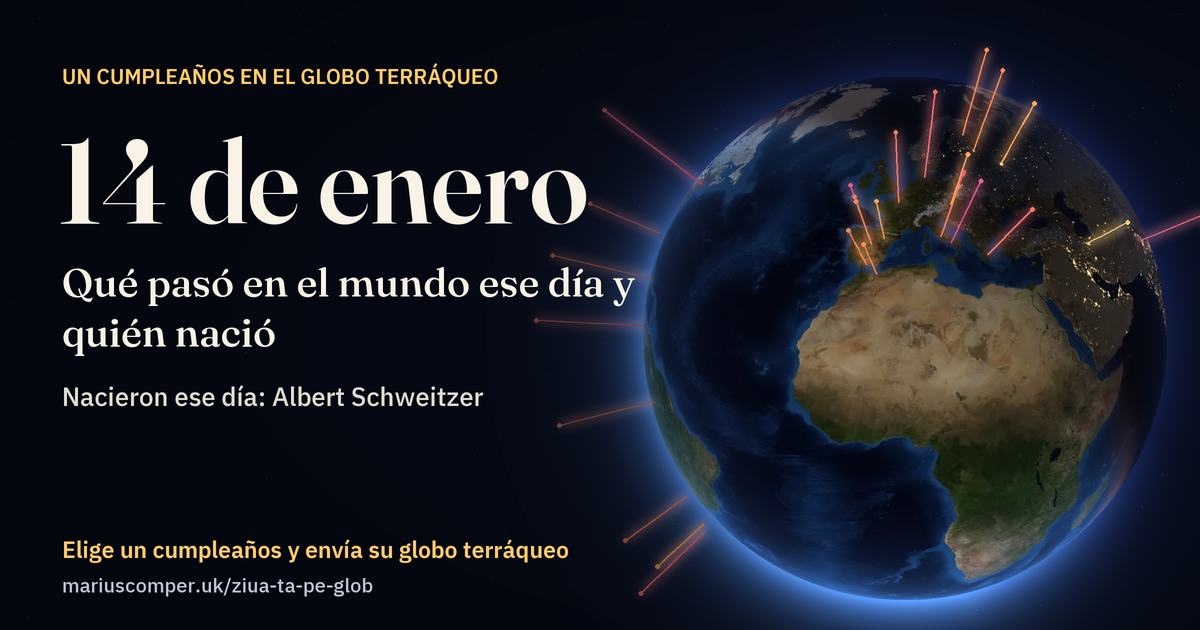 La Tierra el 14 de enero, con los rayos de los acontecimientos del día