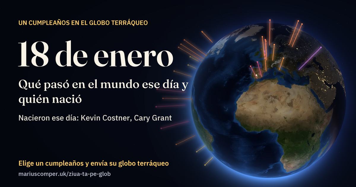 La Tierra el 18 de enero, con los rayos de los acontecimientos del día