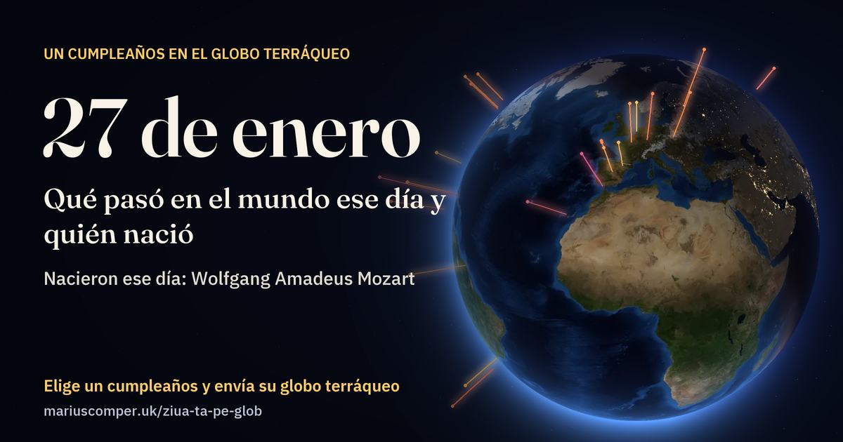 La Tierra el 27 de enero, con los rayos de los acontecimientos del día