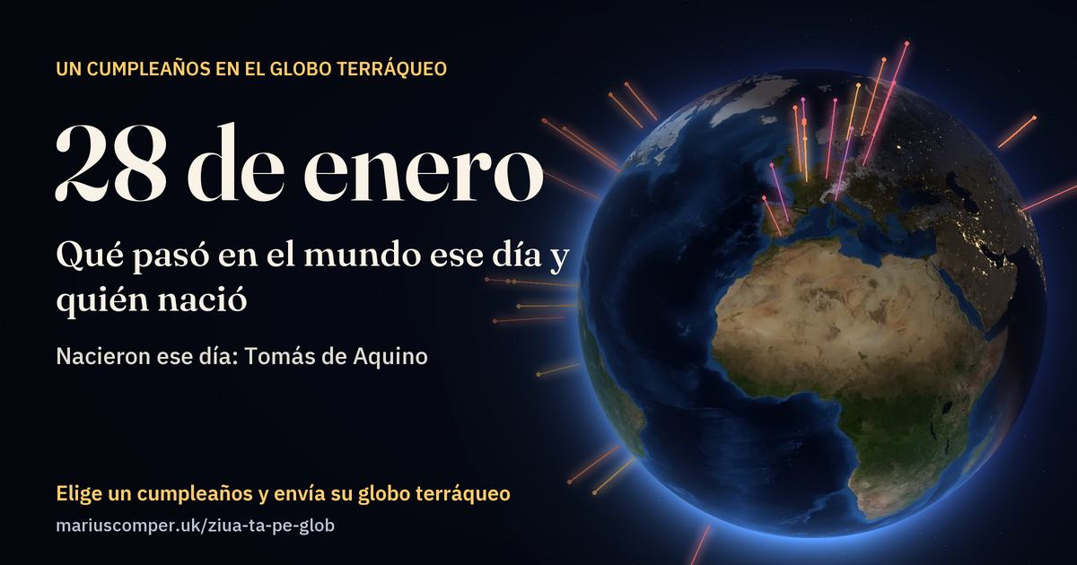 La Tierra el 28 de enero, con los rayos de los acontecimientos del día