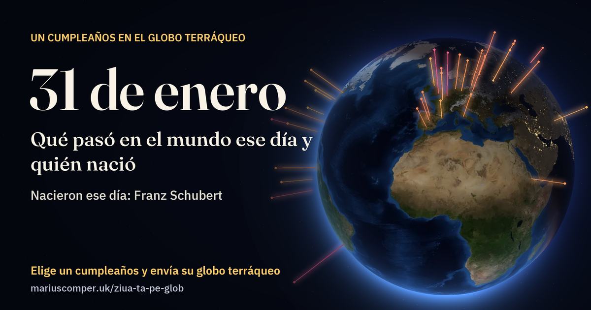 La Tierra el 31 de enero, con los rayos de los acontecimientos del día