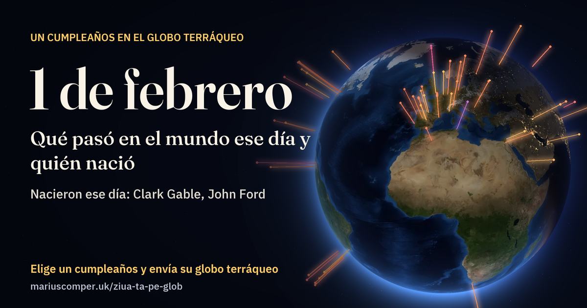 La Tierra el 1 de febrero, con los rayos de los acontecimientos del día