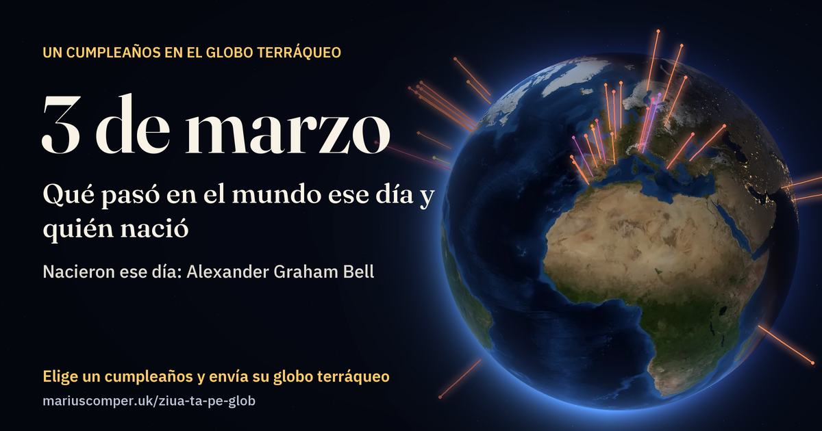 La Tierra el 3 de marzo, con los rayos de los acontecimientos del día