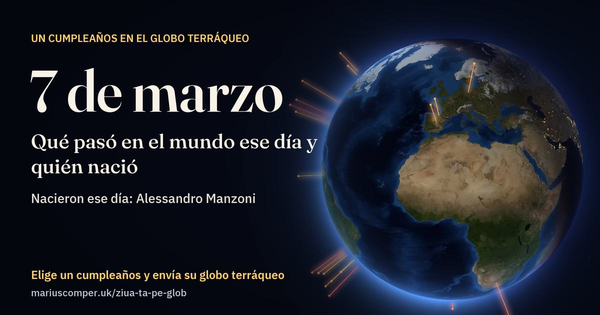 La Tierra el 7 de marzo, con los rayos de los acontecimientos del día