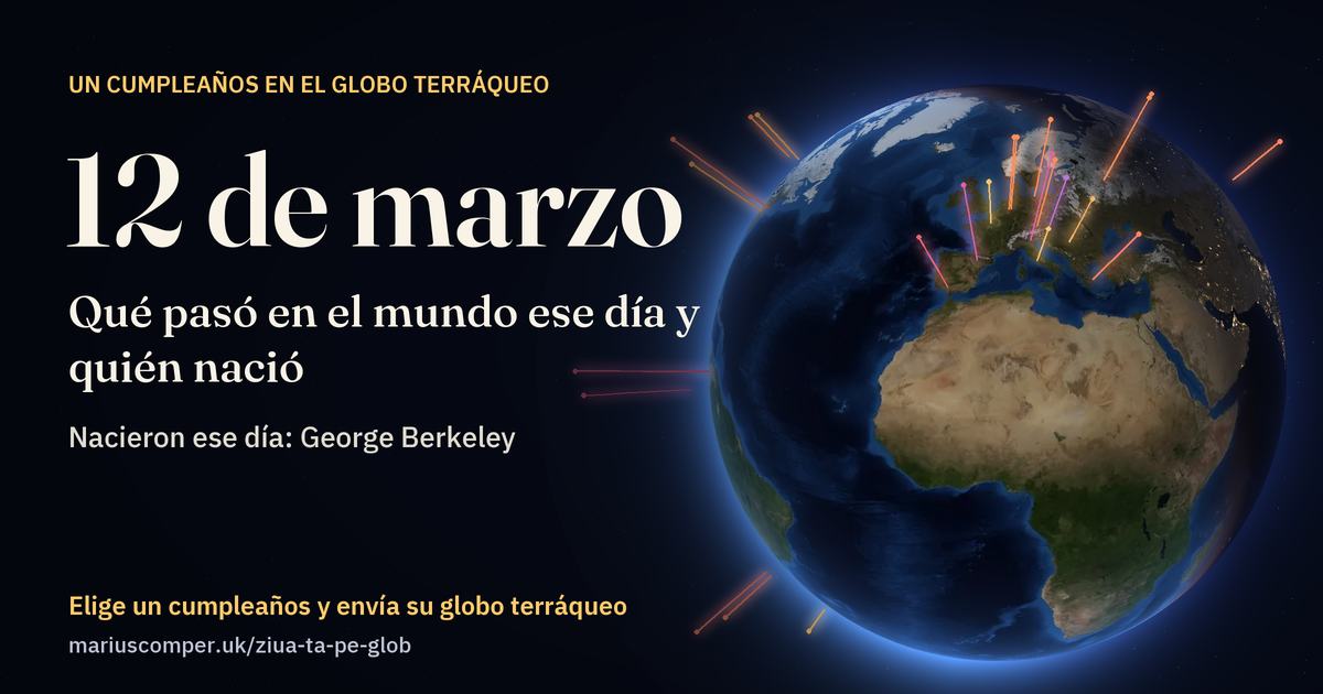 La Tierra el 12 de marzo, con los rayos de los acontecimientos del día