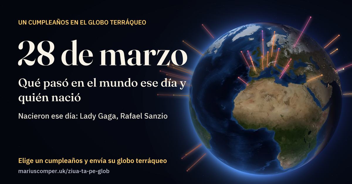 La Tierra el 28 de marzo, con los rayos de los acontecimientos del día