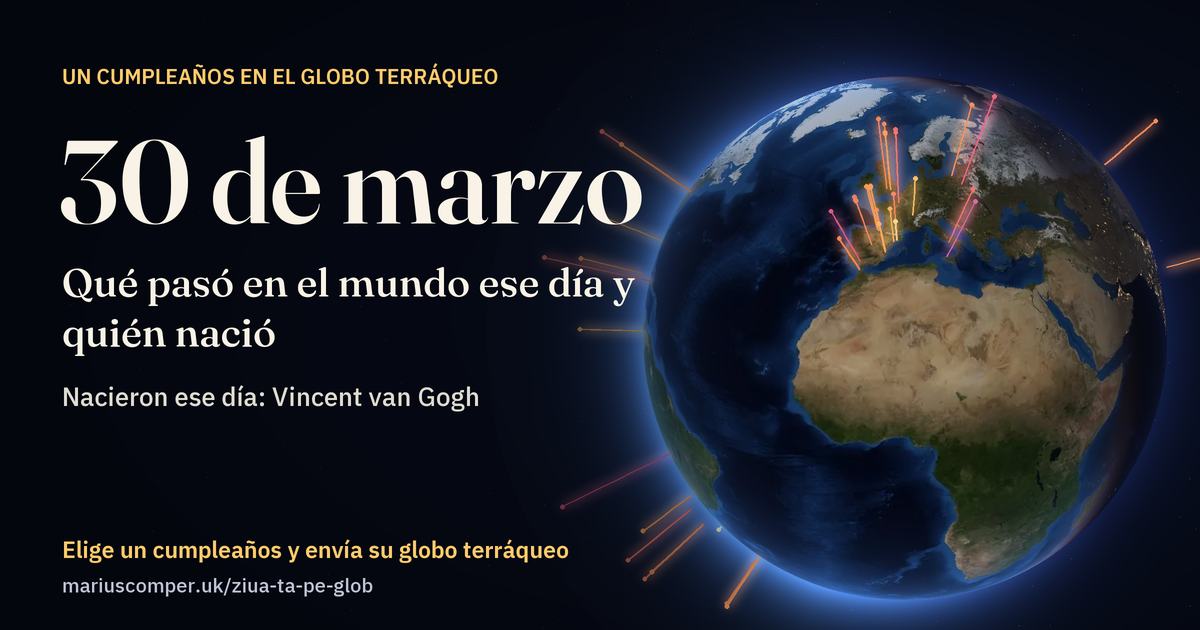 La Tierra el 30 de marzo, con los rayos de los acontecimientos del día