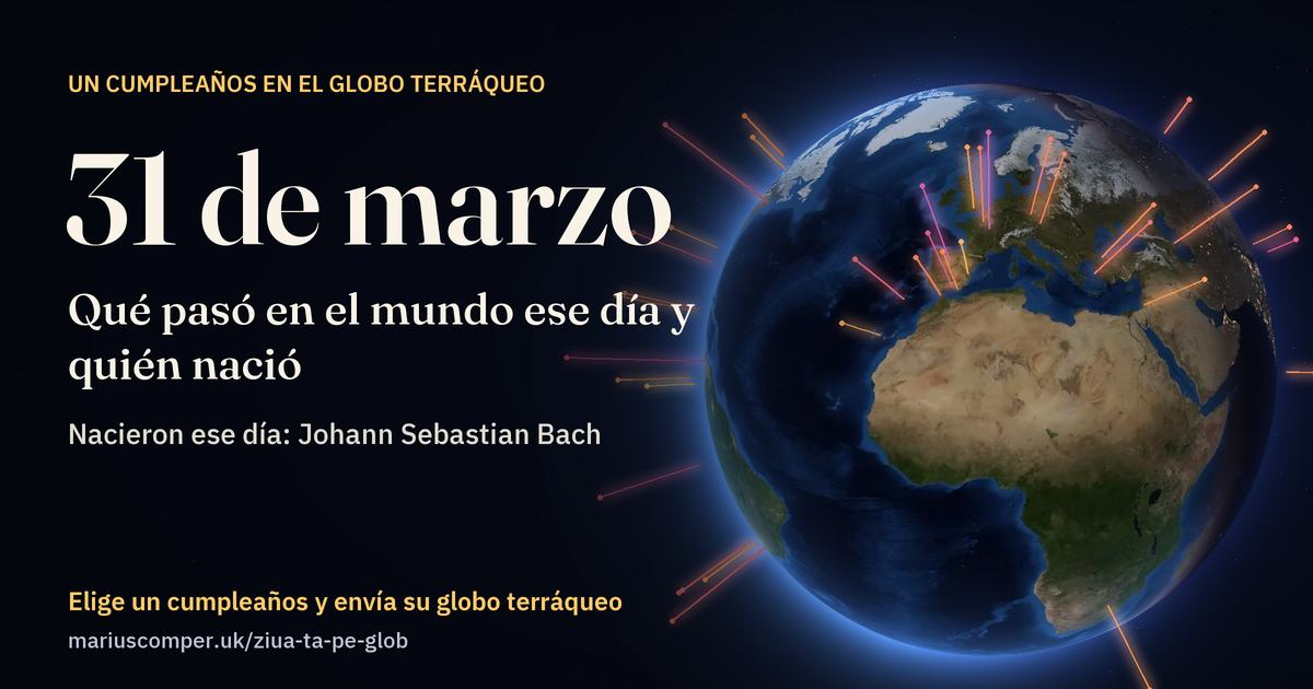 La Tierra el 31 de marzo, con los rayos de los acontecimientos del día