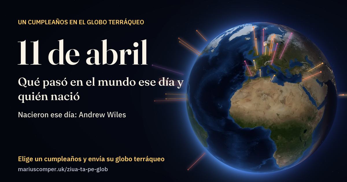 La Tierra el 11 de abril, con los rayos de los acontecimientos del día