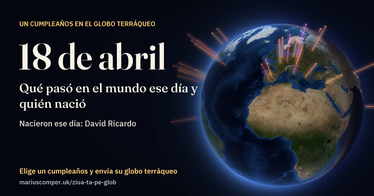 La Tierra el 18 de abril, con los rayos de los acontecimientos del día