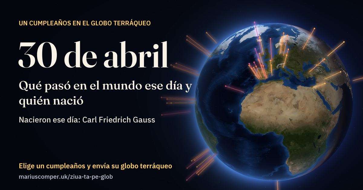La Tierra el 30 de abril, con los rayos de los acontecimientos del día