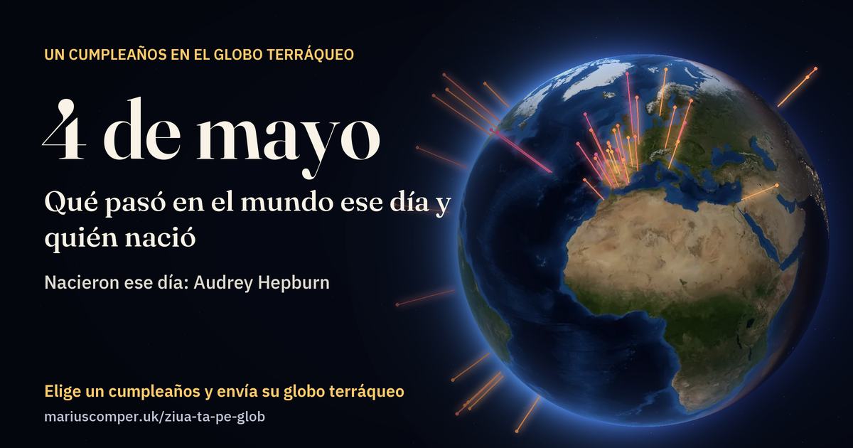 La Tierra el 4 de mayo, con los rayos de los acontecimientos del día