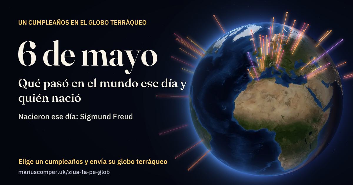 La Tierra el 6 de mayo, con los rayos de los acontecimientos del día