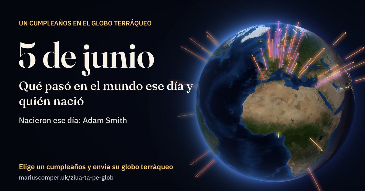 La Tierra el 5 de junio, con los rayos de los acontecimientos del día