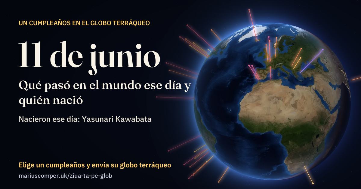 La Tierra el 11 de junio, con los rayos de los acontecimientos del día