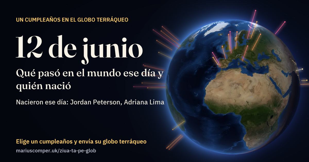 La Tierra el 12 de junio, con los rayos de los acontecimientos del día