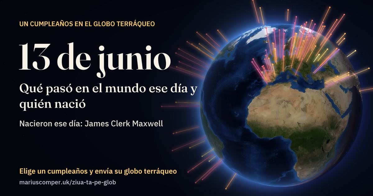 La Tierra el 13 de junio, con los rayos de los acontecimientos del día