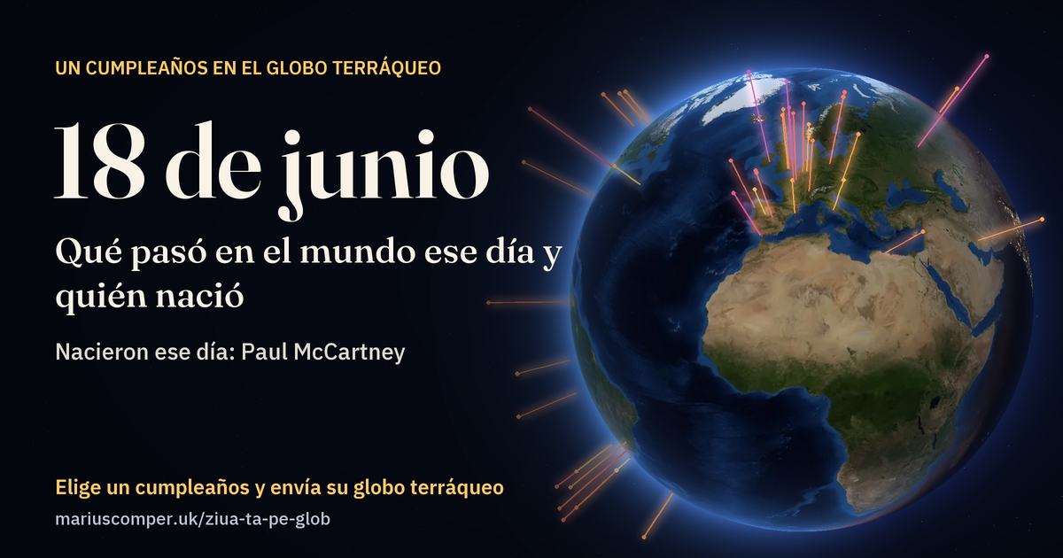 La Tierra el 18 de junio, con los rayos de los acontecimientos del día