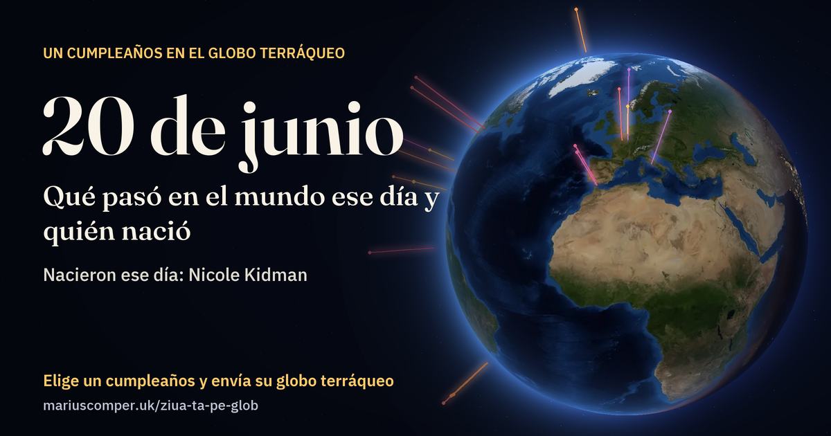 La Tierra el 20 de junio, con los rayos de los acontecimientos del día