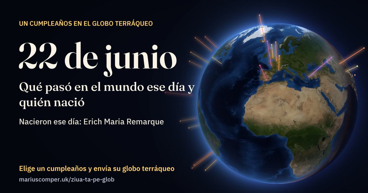 La Tierra el 22 de junio, con los rayos de los acontecimientos del día