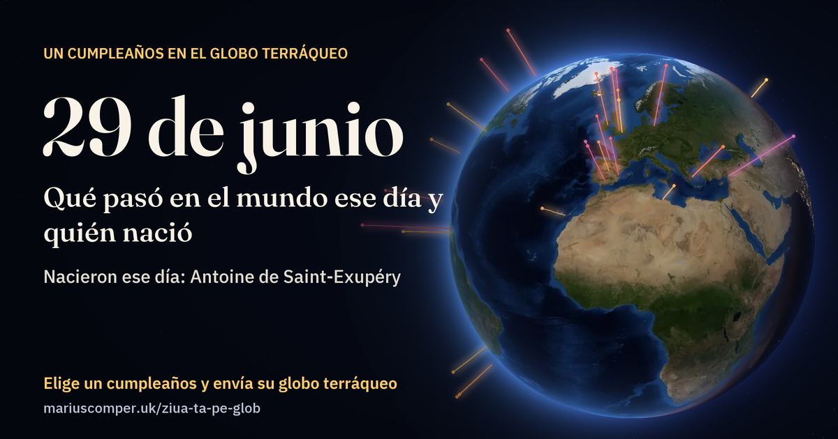 La Tierra el 29 de junio, con los rayos de los acontecimientos del día