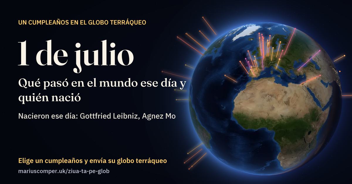 La Tierra el 1 de julio, con los rayos de los acontecimientos del día
