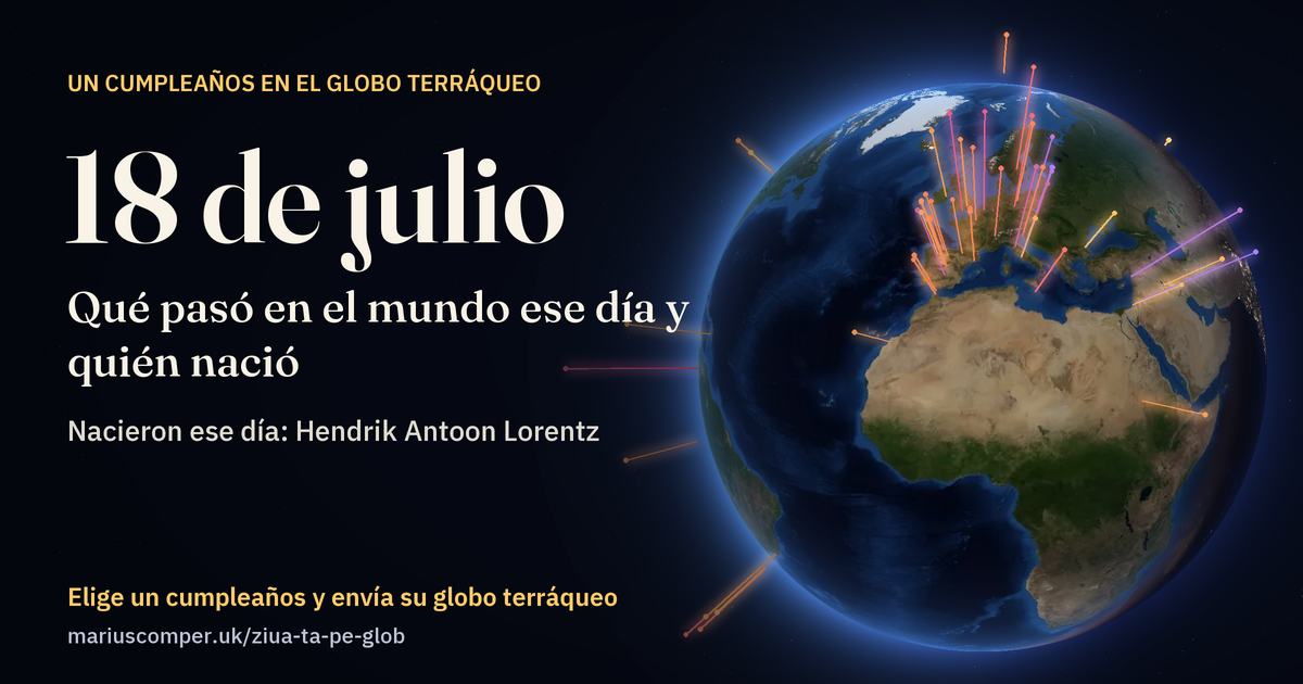 La Tierra el 18 de julio, con los rayos de los acontecimientos del día