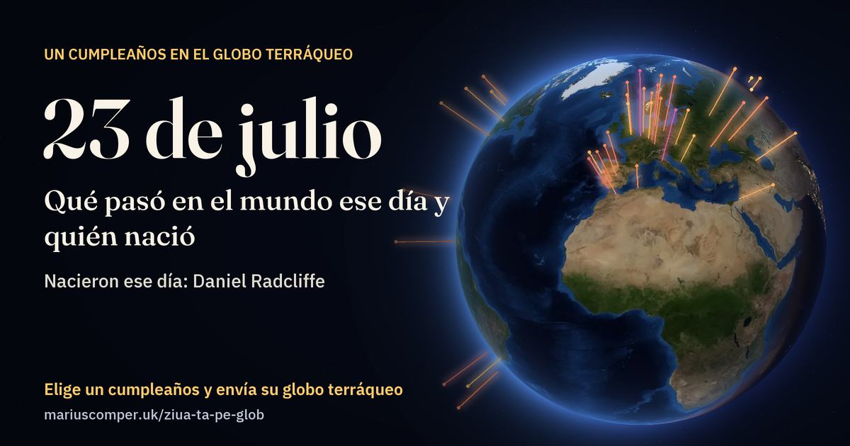 La Tierra el 23 de julio, con los rayos de los acontecimientos del día