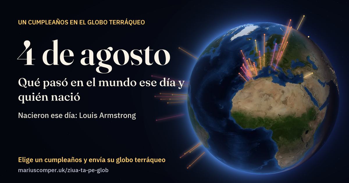 La Tierra el 4 de agosto, con los rayos de los acontecimientos del día
