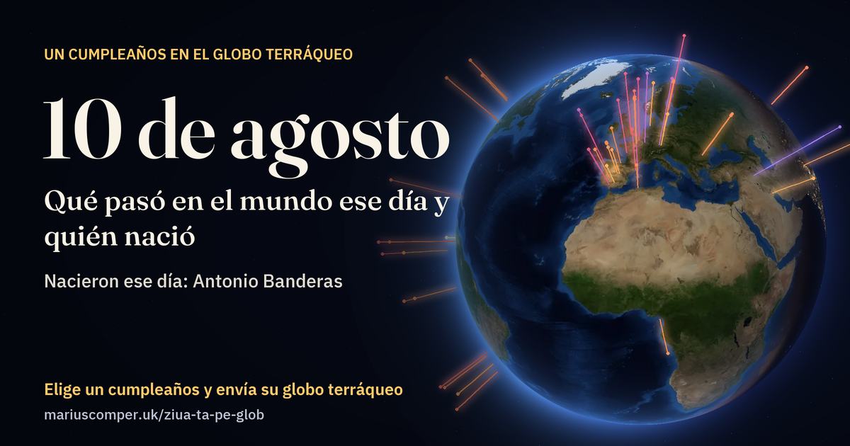 La Tierra el 10 de agosto, con los rayos de los acontecimientos del día