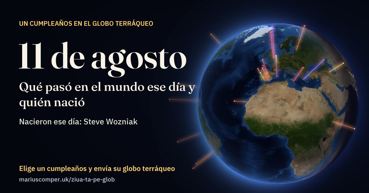La Tierra el 11 de agosto, con los rayos de los acontecimientos del día