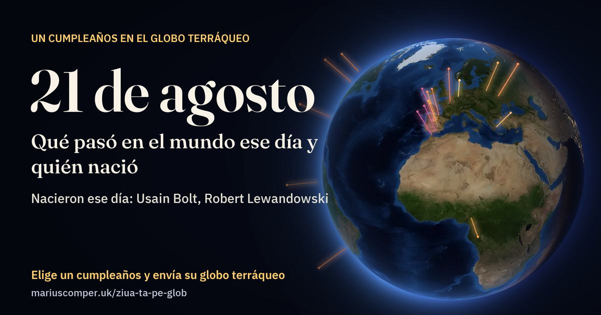 La Tierra el 21 de agosto, con los rayos de los acontecimientos del día