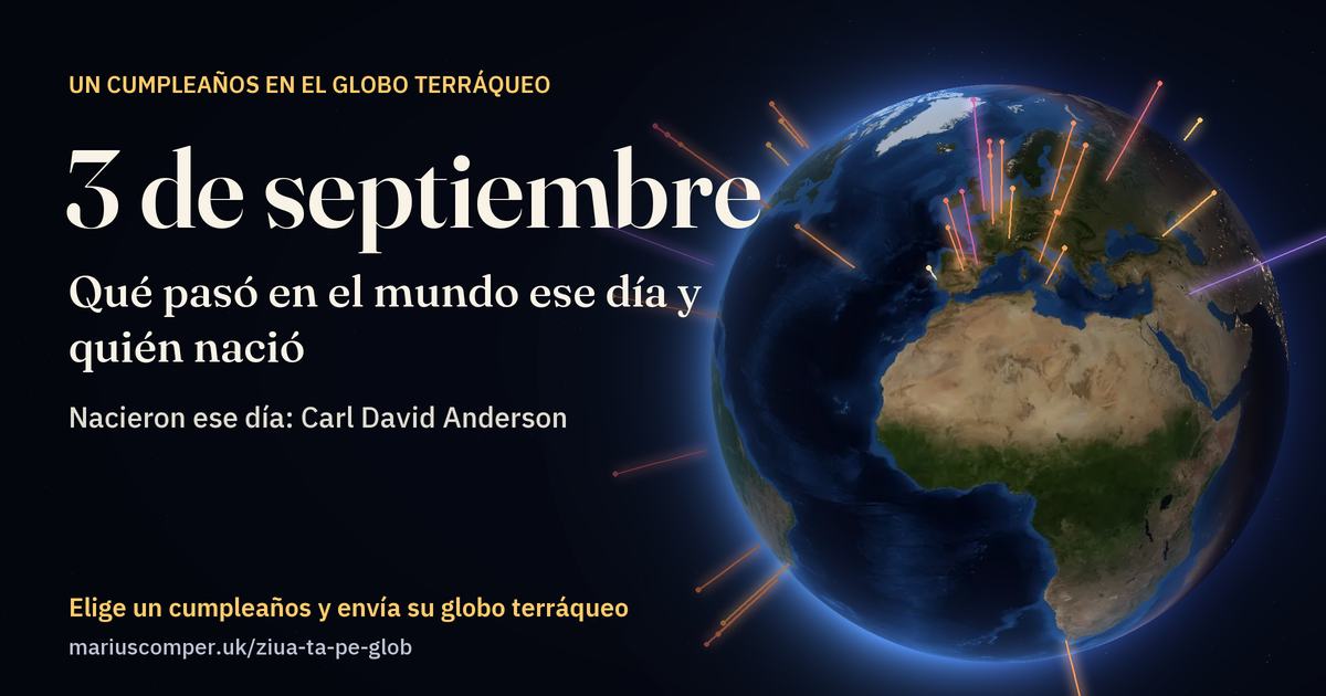 La Tierra el 3 de septiembre, con los rayos de los acontecimientos del día