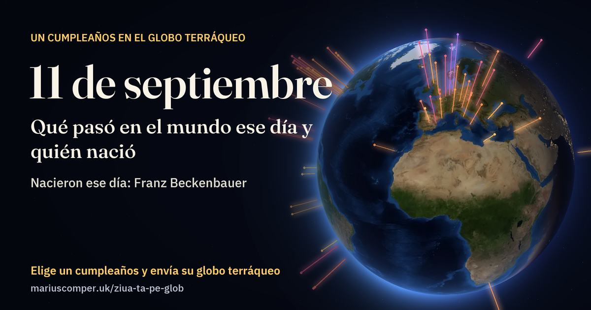 La Tierra el 11 de septiembre, con los rayos de los acontecimientos del día
