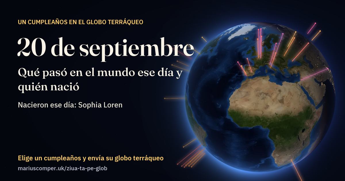 La Tierra el 20 de septiembre, con los rayos de los acontecimientos del día